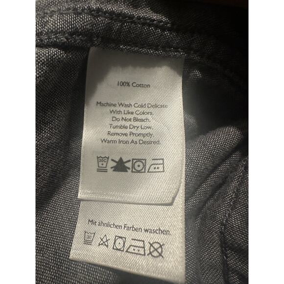 Eddie Bauer Men’s Tall Large Plaid Button Front Shirt Blue Gray Classic Fit - Picture 3 of 7